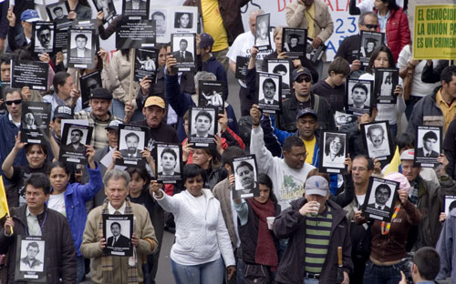 The March 6 march and the IV National Meeting of Victims of State Crimes in Bogotá
